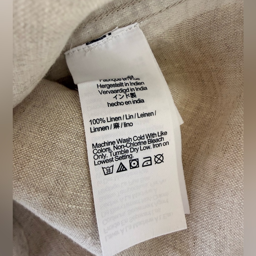 J CREW‎ BAIRD McNUTT IRISH LINEN CAPTAINE RELAXED SHIRT CREAM SZ M LAGENLOOK EUC - Picture 10 of 11